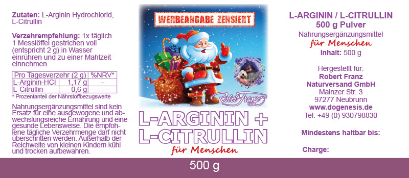 L-Arginin + L-Citrullin Pulver
