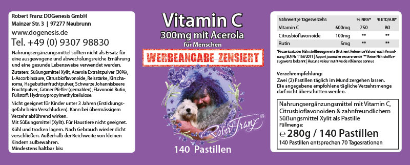Vitamin C Acerola Pastillen